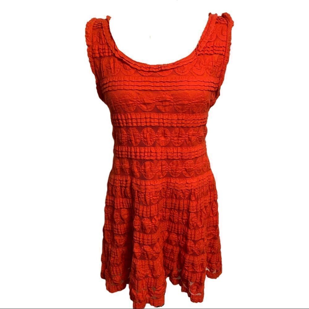 New! Max Studio Specialty Products Red Lace Sleeveless Dress Sz XL